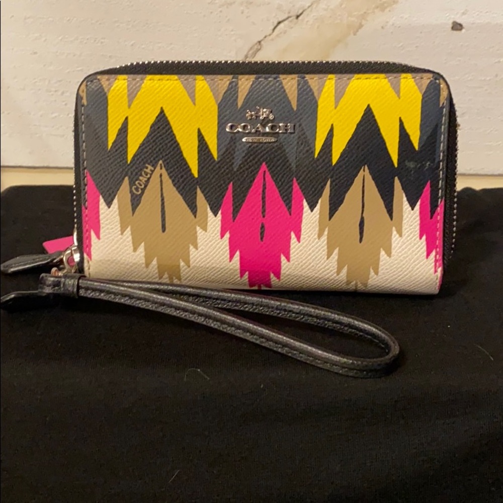 Coach silver Featherhawk. wristlet